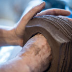 Patricia Shone in her studio 2018